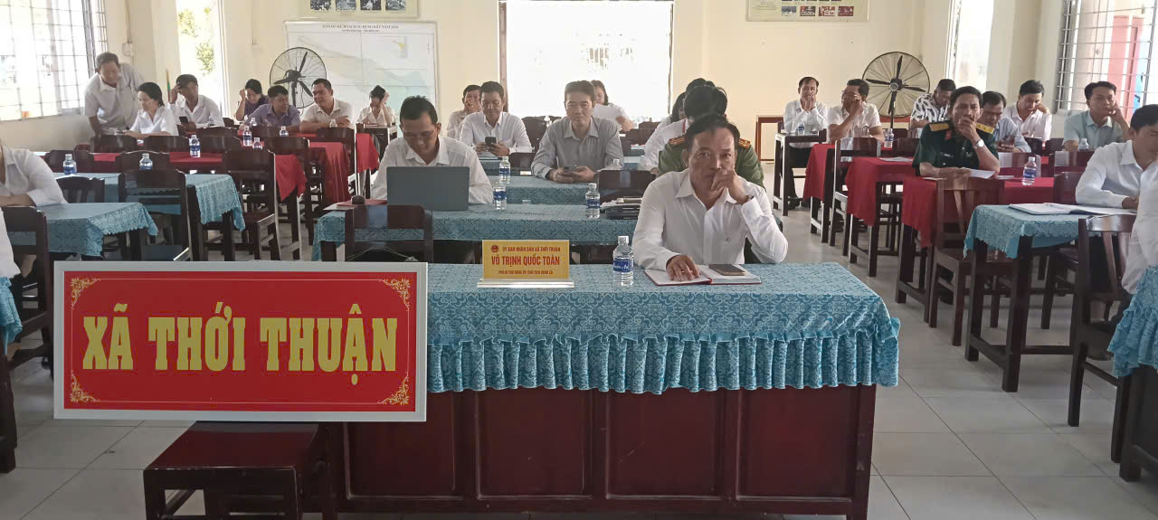 Thới Thuận tham dự trực tuyến Hội nghị toàn quốc quán triệt Nghị quyết Trung ương 2 khóa XIV